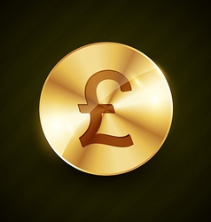 Gold Pound Money Symbol Coin Design