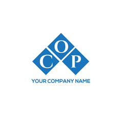 Cop Letter Logo Design On White Background