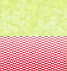 Green Background Boken And Red Tablecloth Diagonal