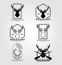 Set Bundle Deer Logo Collection Deer Hunting