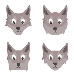 Set Cartoon Wolves