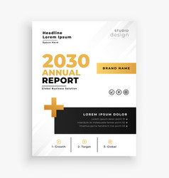 Stylish Annual Report Cover Template For Modern