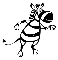 Zebra Cheerful Dancing Cartoon Character