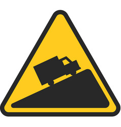 Hill Warning Sign Icon Traffic Sign