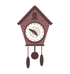 Wall Cuckoo Clock Icon Cartoon Old Time