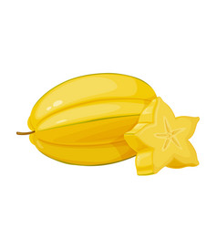 Carambola Fruit Yellow Ripe Starfruit Isolated