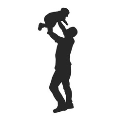 Father Playing With Child Silhouette