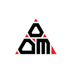 Oom Triangle Letter Logo Design With Triangle