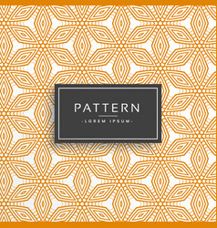 Orange Decorative Flower Line Pattern Background