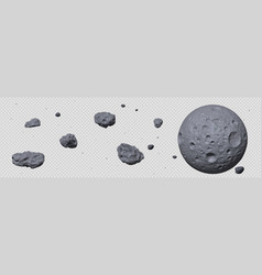 Stone Asteroid Belt Meteor Or Flying Space Rock