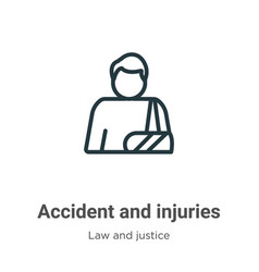 Accident And Injuries Outline Icon Thin Line