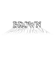 Brown Surname With Faded Shadow