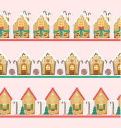 Gingerbread House Seamless Borders Set