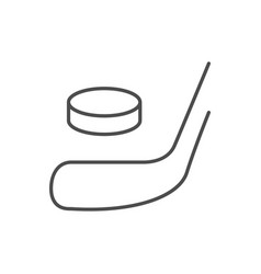 Hockey Equipment Line Outline Icon