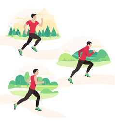 3d wire frame human body sprinter running figure Vector Image