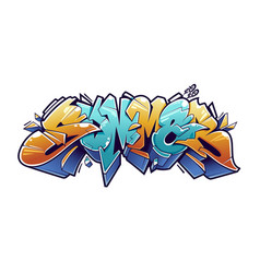 Summer graffiti lettering Royalty Free Vector Image