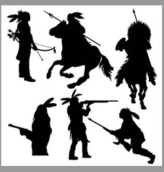 Indian Silhouette Native American Vector Images (over 660)