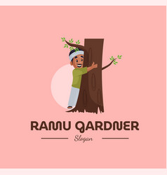 Ramu Gardner Mascot Logo