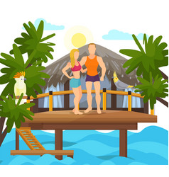 Exotic Tropical Island Vacation Loved Couple