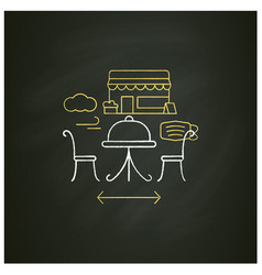 Outdoor Dining Chalk Icon