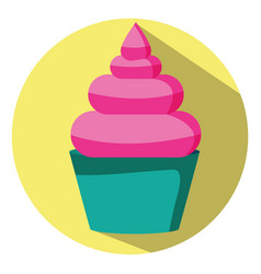 Pink Cupcake On A White Background