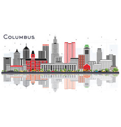 Columbus Ohio Skyline With Gray Buildings