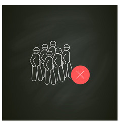 Avoid Crowds Chalk Icon