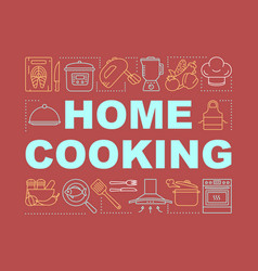 Home Cooking Word Concepts Banner Personal Chef