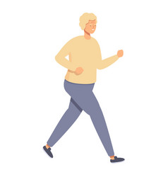 Sport Slow Running Icon Cartoon Senior