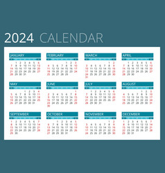 Calendar Planner For 2024 Colorful Wall