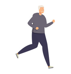 Fast Senior Run Icon Cartoon Workout