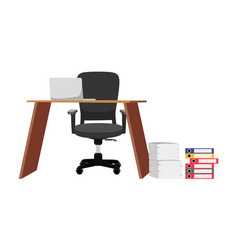 Home Office Desk Workspace With Table With File