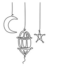 Lantern Half Moon And Star Ramadan Kareem Theme