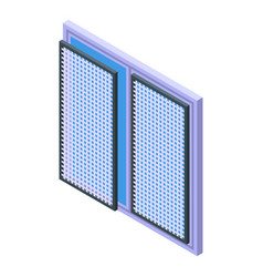 Mosquito Protective Window Net Icon Isometric