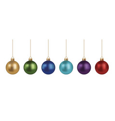 Realistic Christmas Ball Set