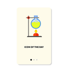 Test Tube With Reagent Flat Icon