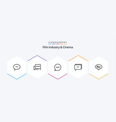 Cenima 25 Line Icon Pack Including Communication