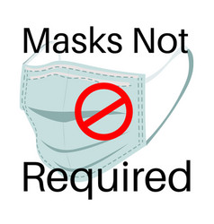 Masks Not Required With Covid19 Logo