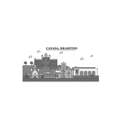 Canada Brampton City Skyline Isolated