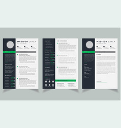 Digital Resume Template And Cover Letter Layout