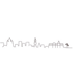 Nice Dark Line Simple Minimalist Skyline