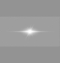 White Horizontal Light Effect Of Lens Flares