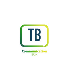 Initial Letter Tb Communication Box Logo Design