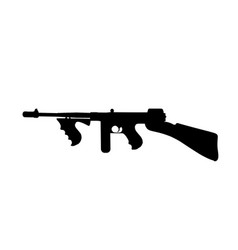 Thompson Sub Machine Gun Silhouette