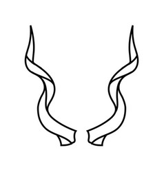 Antelope Wildlife Animal Line Icon