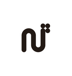 Letter N Window Geometric Symbol Simple Logo