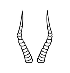 Antelope Horn Animal Line Icon