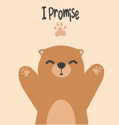 I Promise Cartoon Cute Bear