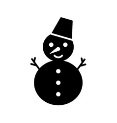 Merry Holiday Black Snowman Icon