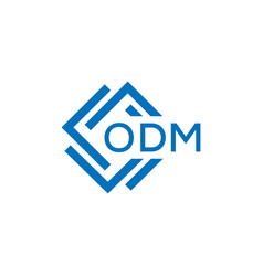 Odm Letter Logo Design On White Background